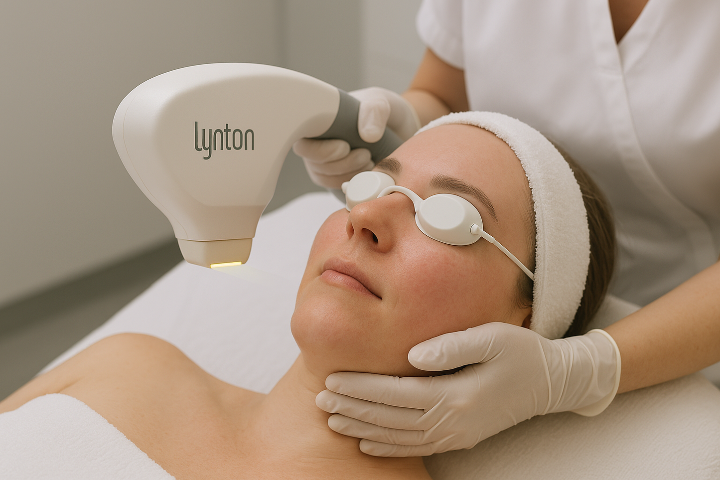 lynton IPL showing only the client receiving a rosacea treatment